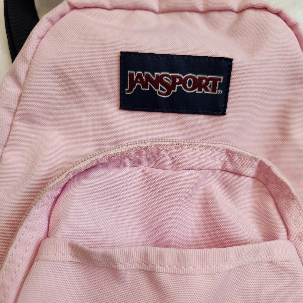JanSport Half Pint Mini Backpack Prism Pink Small Daypack Travel Bag Y2K Style